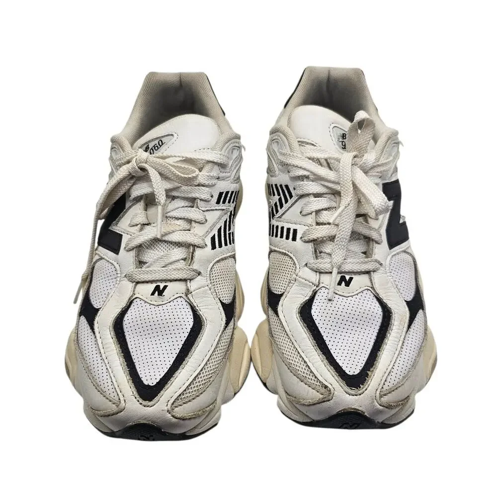 New Balance 9060 White Black Sea Salt Chunky Dad Sneakers Men's Size 9.5